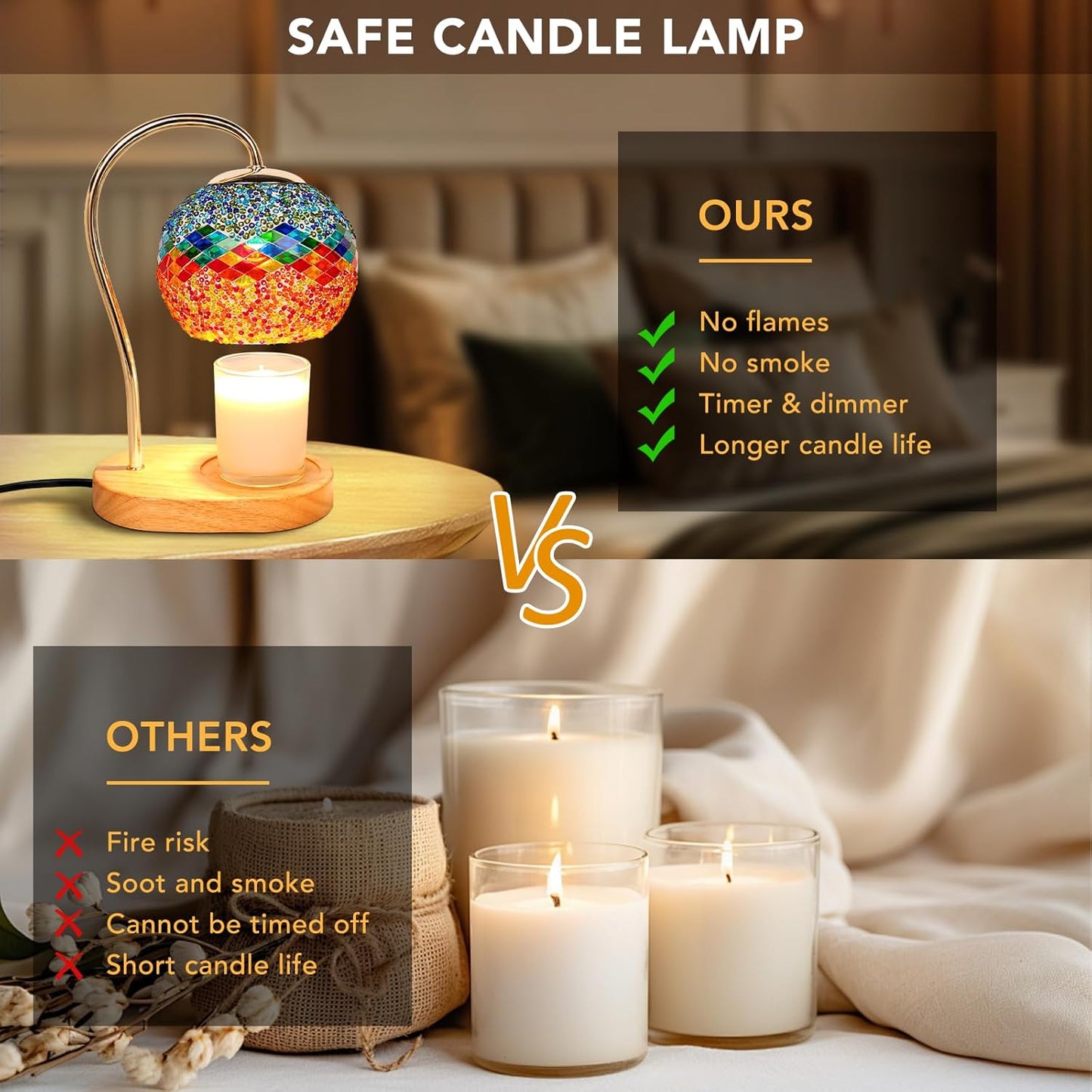 Fireless aromatherapy lamp