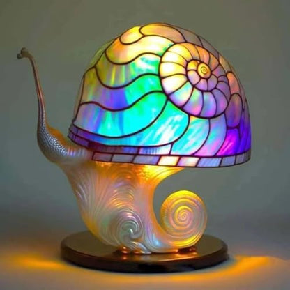 3D-Pilz-LED-Nachtlicht – Retro-Tischlampe aus Harz und Glas, farbenfrohe Dekoration für Zuhause/Büro/Kinderzimmer (Geschenkidee) 
