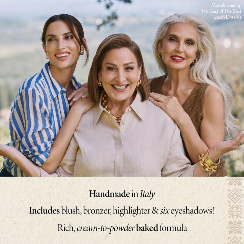 Katobb makeup Kit - Tuscan Dreams includes Baked Multicolor Eyeshadow Palette