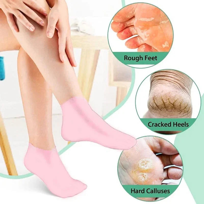FootLux™ Women's Foot Spa Pedicure Silicone Socks