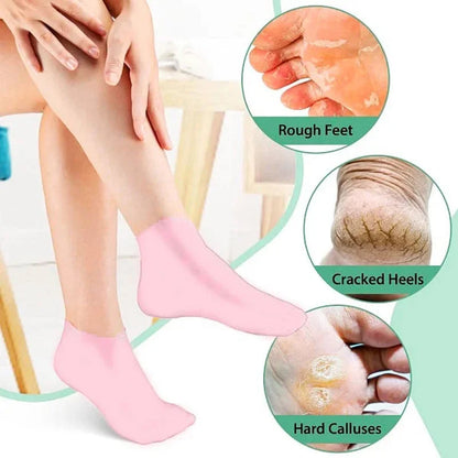 FootLux™ Women's Foot Spa Pedicure Silicone Socks