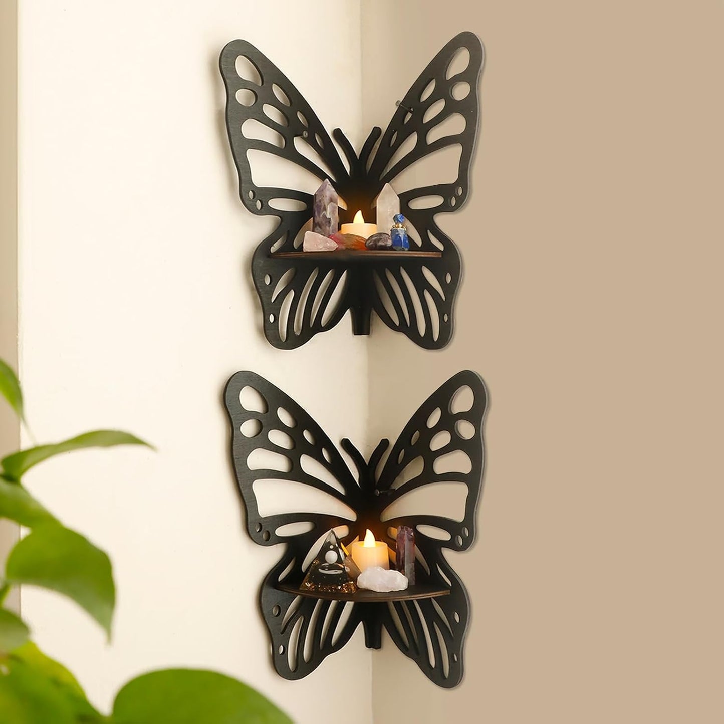 Artilady Kristallregal-Display – Verwandeln Sie Ihren Raum mit Schmetterlings-Eckregalen
