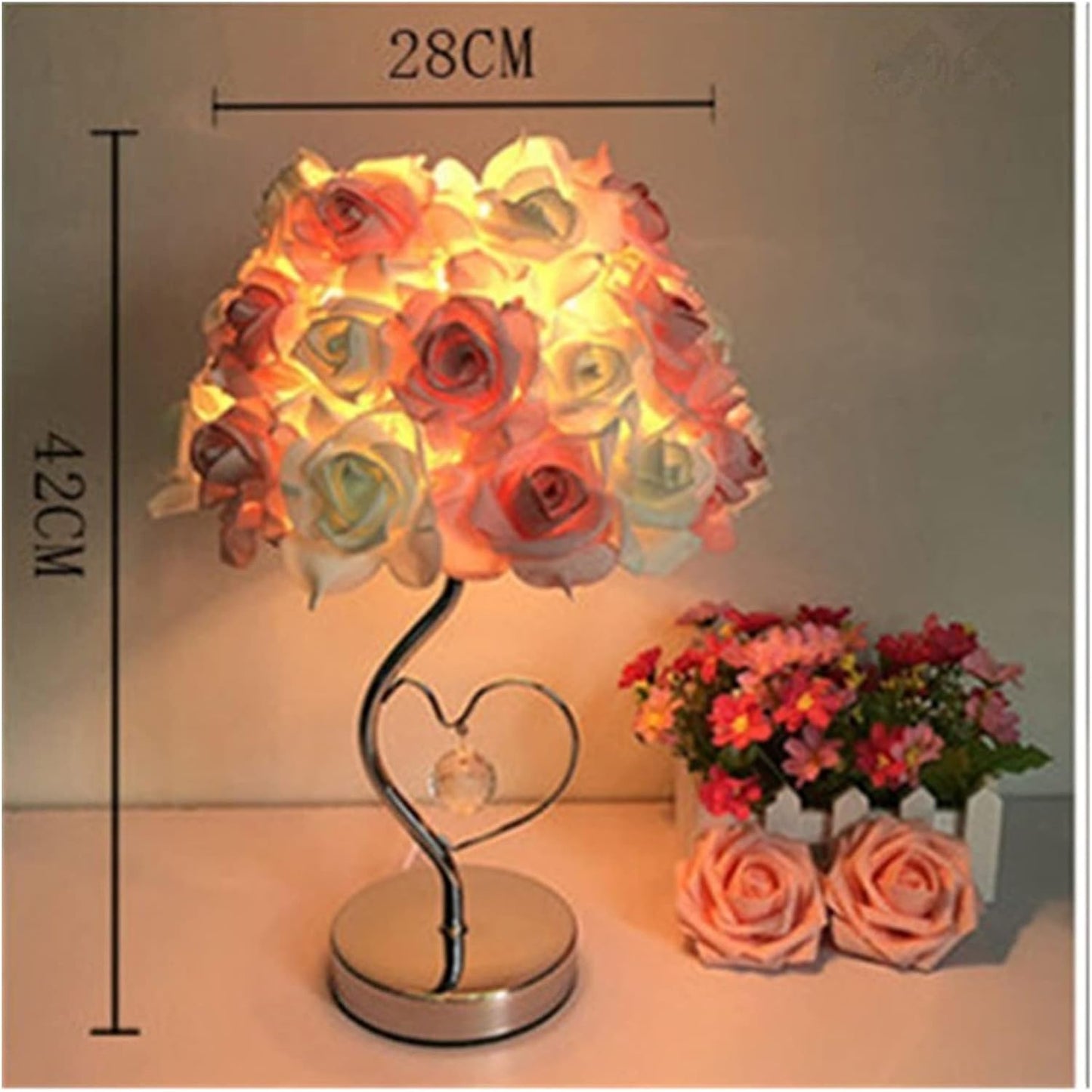 Romantische Rosen-Tischlampe – Erhellen Sie Ihren Raum mit Liebe