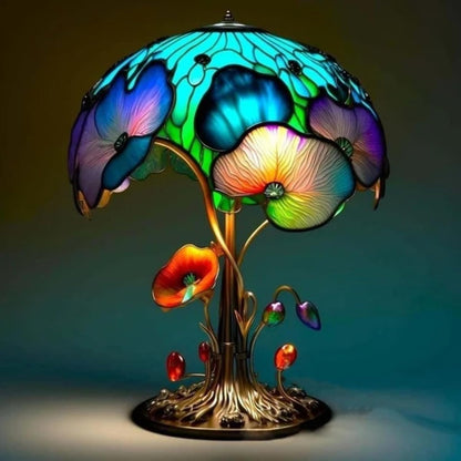 3D-Pilz-LED-Nachtlicht – Retro-Tischlampe aus Harz und Glas, farbenfrohe Dekoration für Zuhause/Büro/Kinderzimmer (Geschenkidee) 