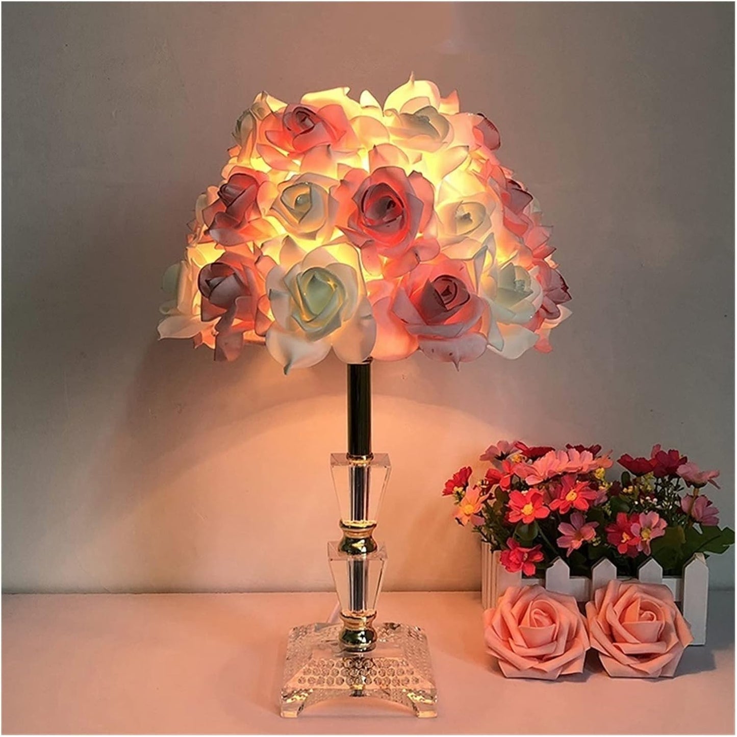 Romantische Rosen-Tischlampe – Erhellen Sie Ihren Raum mit Liebe