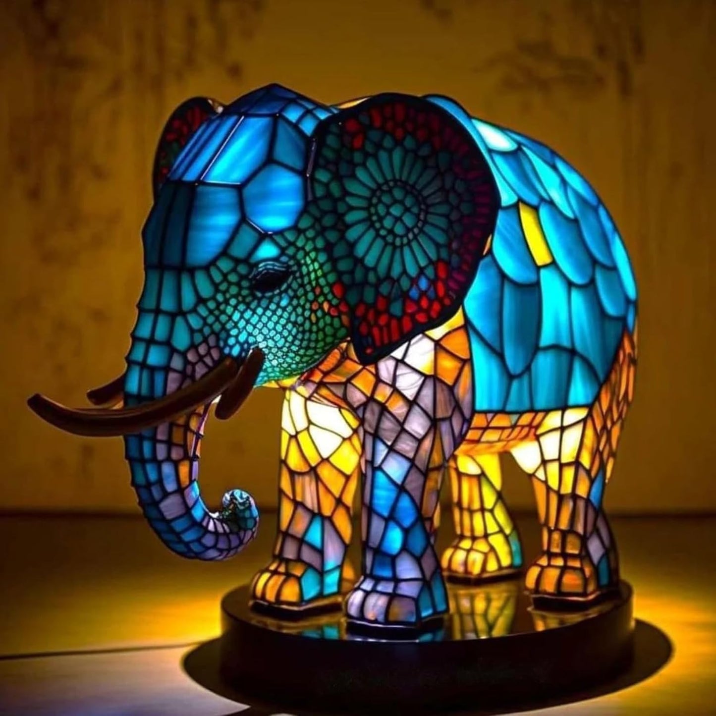 3D-Pilz-LED-Nachtlicht – Retro-Tischlampe aus Harz und Glas, farbenfrohe Dekoration für Zuhause/Büro/Kinderzimmer (Geschenkidee) 