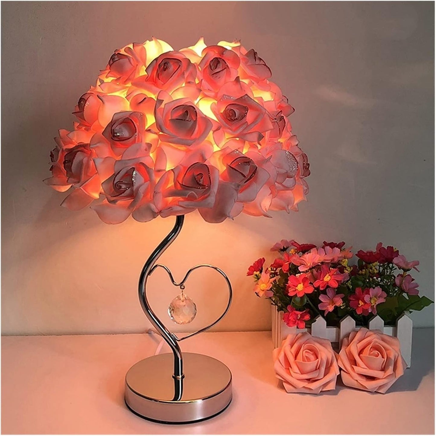 Romantische Rosen-Tischlampe – Erhellen Sie Ihren Raum mit Liebe