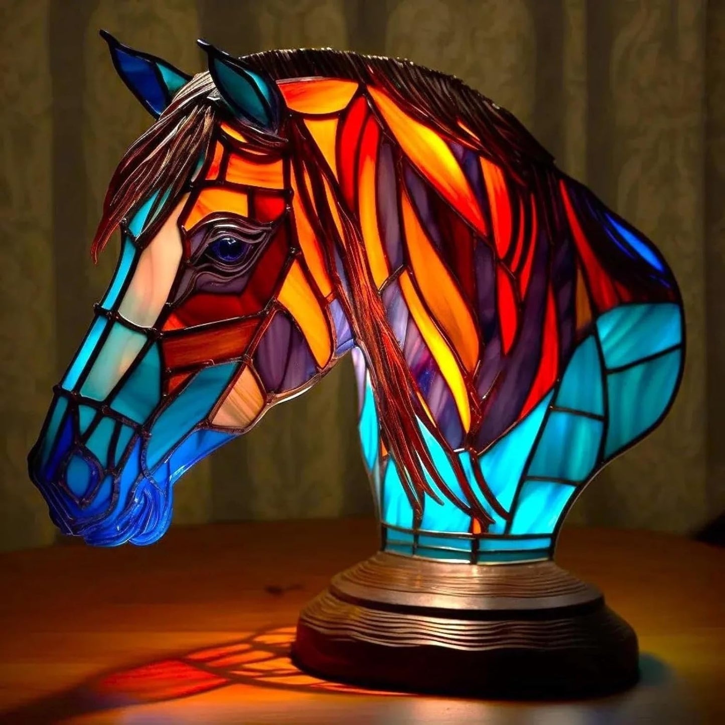 3D-Pilz-LED-Nachtlicht – Retro-Tischlampe aus Harz und Glas, farbenfrohe Dekoration für Zuhause/Büro/Kinderzimmer (Geschenkidee) 