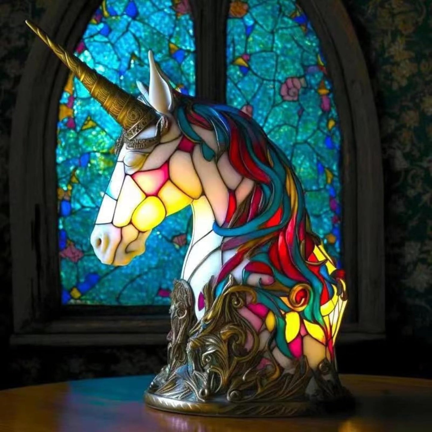 3D-Pilz-LED-Nachtlicht – Retro-Tischlampe aus Harz und Glas, farbenfrohe Dekoration für Zuhause/Büro/Kinderzimmer (Geschenkidee) 