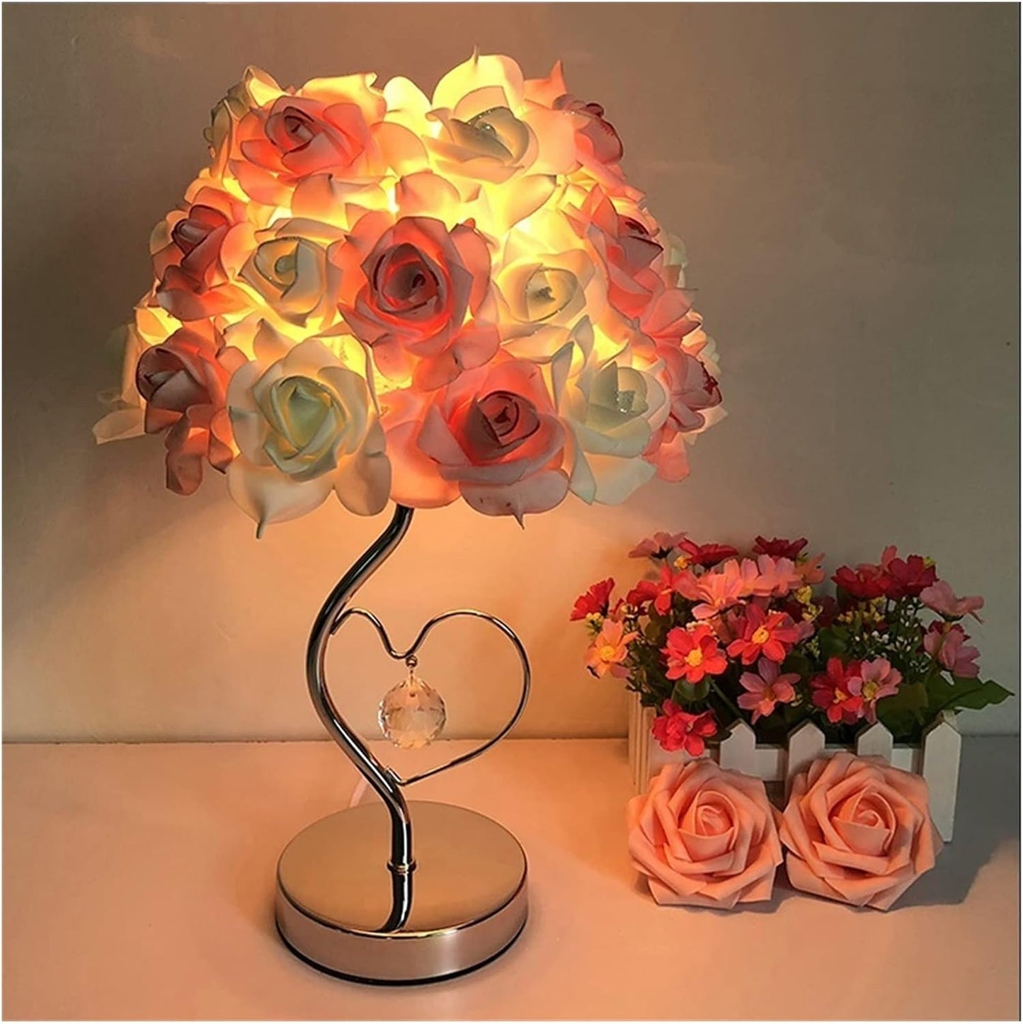 Romantische Rosen-Tischlampe – Erhellen Sie Ihren Raum mit Liebe