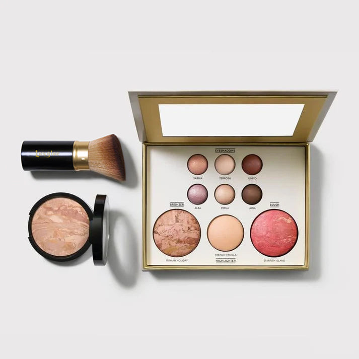 Katobb makeup Kit - Tuscan Dreams includes Baked Multicolor Eyeshadow Palette