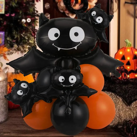 Happy Halloween Aufblasbares Set Kürbis Dekor 