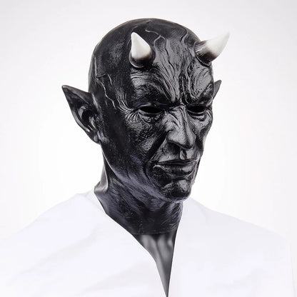 Schwarze Dämonenhornmaske