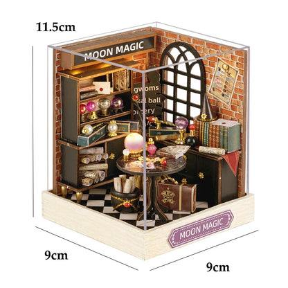 LED DIY Miniatur 3D Holzhaus Puppenhaus Bausatz