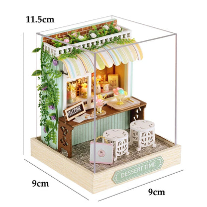 LED DIY Miniatur 3D Holzhaus Puppenhaus Bausatz