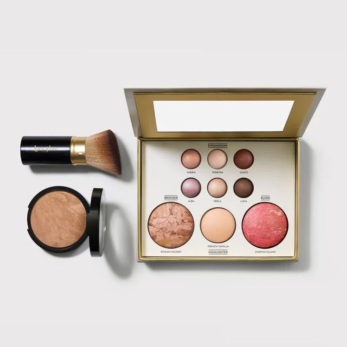 Katobb makeup Kit - Tuscan Dreams includes Baked Multicolor Eyeshadow Palette
