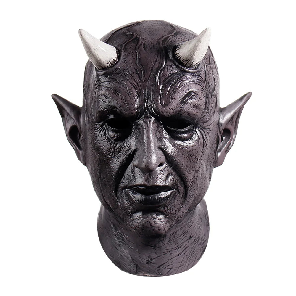 Schwarze Dämonenhornmaske