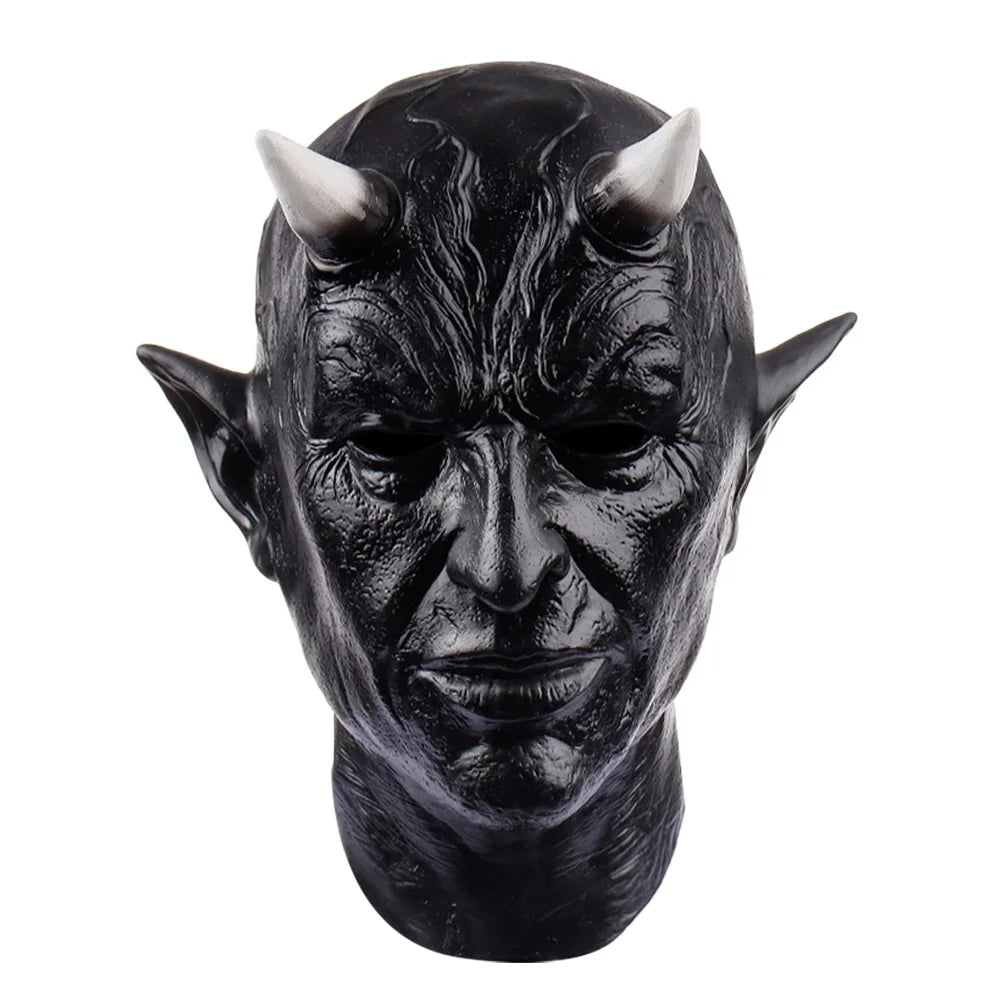 Schwarze Dämonenhornmaske