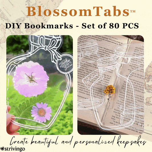 ClearMarks™ - DIY-Blumen-Lesezeichen-Maker (Set mit 80 Stück) 